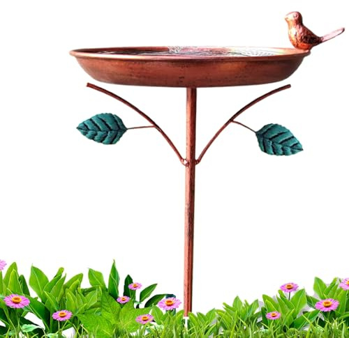 Vogelbad - Futterhäuschen und Vogelbäder für Wildvögel - Freistehende Wasserschale Vogeltränke Gartendeko Für Garten Terrasse