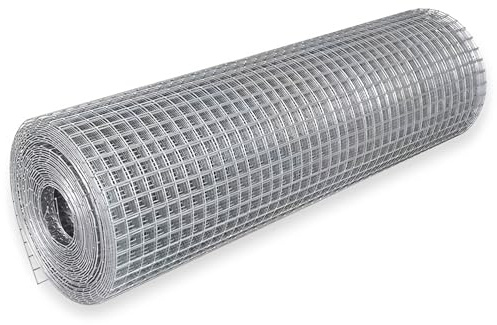 SXEVZOO 304 Edelstahl-Drahtgewebe – 12x12mm Geschweißtes Drahtgeflecht Unterstützt Geflügelnetzkäfigzäune, Hält Die Tiere Fern, Schützt Neue Pflanzen(0.5x3m)