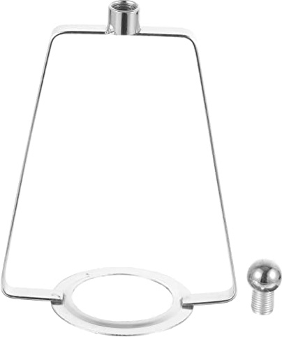 Lampenschirmhalterung aus Metall, Silber, für Vintage und Moderne Lampen | Verschleißfeste Konstruktion mit Hoher Festigkeit, Formstabil, Dekorative Ausführung, 4-CM Öffnung, Weißer Verbindungsring