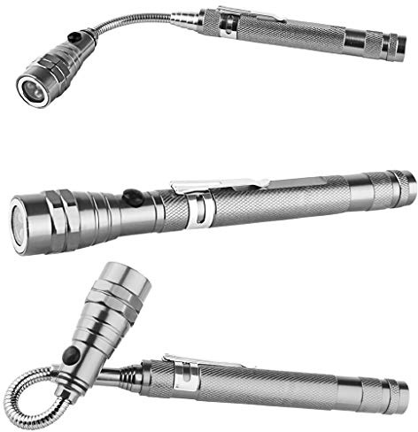 CARISSETT Portatile Multifunzionale Telescopico 3 LED Torcia Estensibile con per Testa Pick Up Strumento Accessori Illuminazione Lampada Da Tavolo Lampada Da Tavolo Lampada Da Tavolo Clip Palla