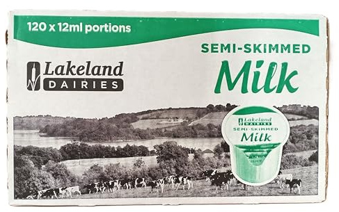 UHT Long Life Semi Skimmed Milk Jiggers - Pack of 120 x 12ml