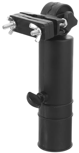 Healifty Golf Cart Umbrella Holder Stand 22.5x4.1cm Black Trolley Umbrella Support Bracket for Golf Push Carts Windproof Rainproof