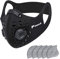 Powzdi Staubmaske Sport Maske Fahrradmaske Atemmaske trainingsmaske Luftfiltermaske mit 5 Aktivkohle Filter für Damen und Herren für Laufen Radfahren Ventil Motorrad Radsport Outdoor aktivitäten