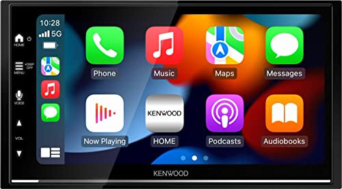 KENWOOD DMX7722DABS - Ricevitore AV multimediale digitale da 17,3 cm (6,8) con CarPlay wireless e Android Auto (4x50W, DAB+/FM, BT, 3X Pre-Out 2.5V, USB, controllo iPod/iPhone)