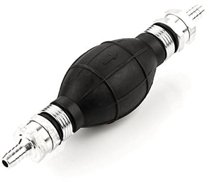 LST Kraftstoff Handpumpe Umfüllpumpe mit 8mm Schlauchanschluss, Förderpumpe für Benzin, Diesel, Öl, Wasser, Sechskantgewinde 22 mm, Einwegpumpe, Siphonpumpe für Kraftstoffsysteme