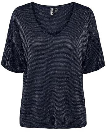 PIECES Pcbillo Oversized Tee Lurex Stripes Noos