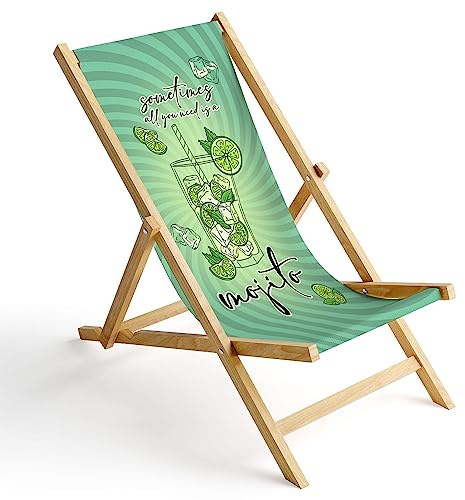 Ferocity däckstol trä hopfällbar solstol trädgård strandstol design ibland Mojito [119]