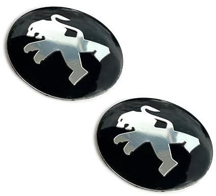 2 pegatinas de 56 mm de diámetro aptas para Peugeot Auto Style con logotipo. Para tuning de coches, tapas de cubos, tapas de cubierta, etc. Pegatinas con emblema. Con una protección de silicona