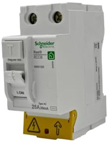 RASMACOR | Interrupteur différentiel 2P 25A 30MA | R9R51225 | Type CA | Sensibilité 30 mA | Fréquence 50/60HZ | Norme EN/IEC 61008-2-1 CE 2 Pôles 25 Ampères