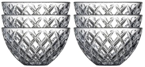 Lyngby Glas Sorrento Schale, Schüssel, 12 cm, 6 Stck., Klar