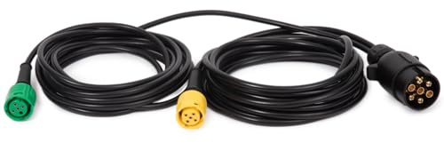 Feuunly 4,0 Metros Remolque Cable 7 Pines a 5 Pines y 4 Pines, Remolque Cable Conector 12V Impermeable Enchufe Remolque 7 Pines, para Remolque Coche Camión Máquinas Agrícolas RV Caravana