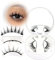 Veleasha Magnetische Wimpern Manga Lashes Magnet Wimpern Magnetische Wimpern Natürlich Wimpern Magnetisch with Applicator Spiky Magnetic Lashes No Glue Reusable Wispy Künstliche Wimpern (Chic)