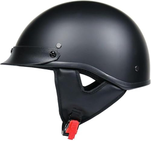 Motorcykel Halvhjälmar Hjärnlock Halvskal Jet Hjälm Scooter Hjälm Retro Hjälm Motorcykel Halv Hjälm Herr Och Kvinnor Vuxna För Cruiser Chopper Biker Moped Ece-godkännande, #2, L(57-58CM)