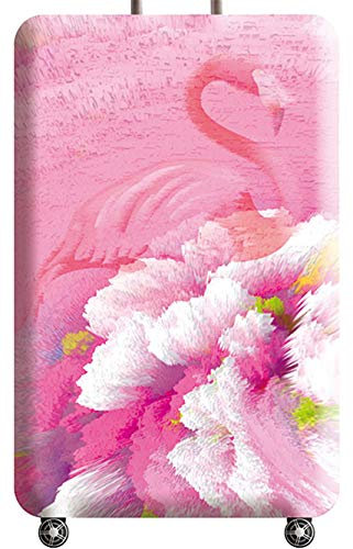 Hayisugal Kofferhülle Elastisch Kofferschutzhülle extra dick Gepäck Cover Reisekoffer Hülle Kofferschutz Luggage Cover Gepäckabdeckung Schutz Bezug, Flamingo, XL (29-32 Zoll)
