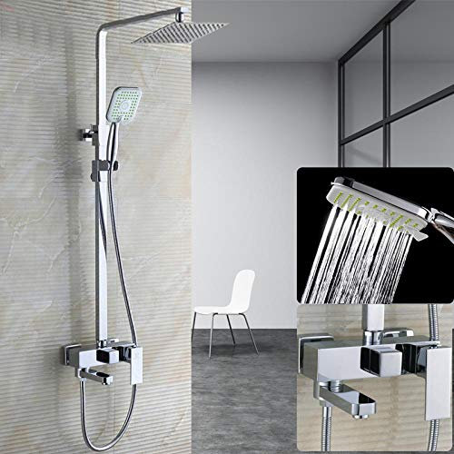 Chrom Messing 10Regenduschkopf Wasserhahn Badewanne Auslauf Mixer Tap Handsprüher Duschsäule