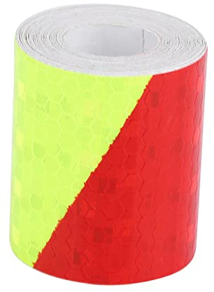 Car Reflective Tape, 5cm * PVC Reflective Warning Sticker, Reflector Hazard Tape Stickers Strip Decal for Car Automobile Vehicle Body(Yellow red), Automotive Exterior,magnetic chevrons for cars
