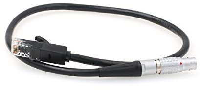 HangTon 10-Pin Connector Data Cable Cat 5e Ethernet RJ45 for Teradek COLR ARRI Camera (50 cm, straight 10pin)