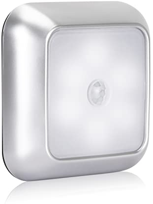 WWW Magnetic Smart Sensor Light, Stick-on Motion Sensor LED Night Light, Battery-Powered Removable Indoor Lighting, Energy Saving Night Light with Light Sensor