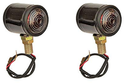 APSMOTIV 2x Seitenanzeige Lampe Blinker Light Butler Style -Baugruppe mit 12 -V -Glühbirnen für Massey Ferguson Hülle IHC Nuffield Traktoren (schwarz)