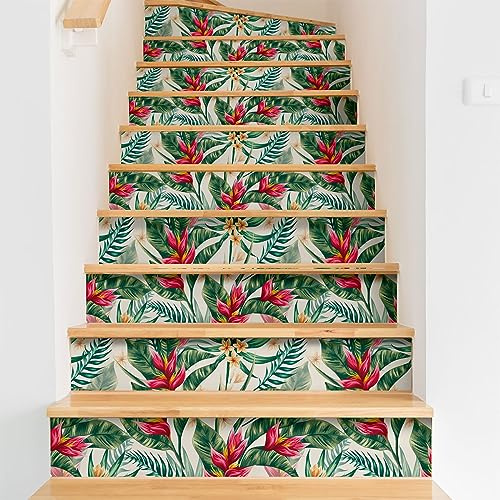 Ambiance - Adhesivo decorativo para escaleras de azulejos de cemento (2 tiras de 35 x 122,5 cm)