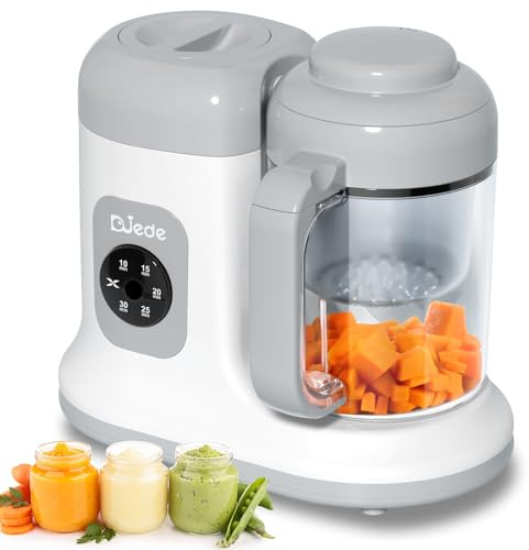 Baby Food Maker - DUEDE One Button Control Processor Steamer|Puree Blender Machine|Auto Cooking & Stirring, Cooking Nutritious Homemade Food for Infants & Toddlers, White