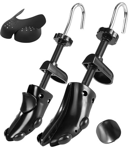 Msentuo Shoe Stretcher Shoe Trees,Adjustable Length & Width for Men and Women,4-Way Adjustable Shoe Expander Widener, Black, M(for M's Us6.5-10; Wm's Us10-13.5 )