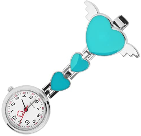 Holibanna Grüne Hängende Brustuhr aus Legierung mit Einfachem Design Kreative Taschenuhr für Pflegekräfte als Dekoration für Ihre Kleidung