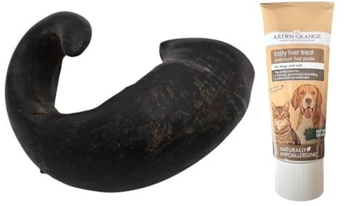 Express Pet Supplies Small Buffalo Horn + 1 tube Arden Grange Liver Paste