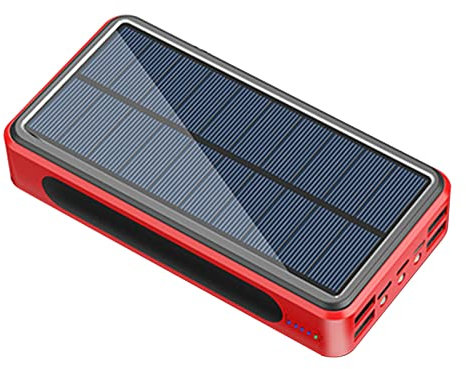 Ristyur Caricatore da Campeggio ad energia Solare, Caricatore Portatile Power Bank, Caricabatterie Portatile a Ricarica Rapida da 50000 mAh, Caricatore Solare ad Alta capacità per telefoni, Tablet,