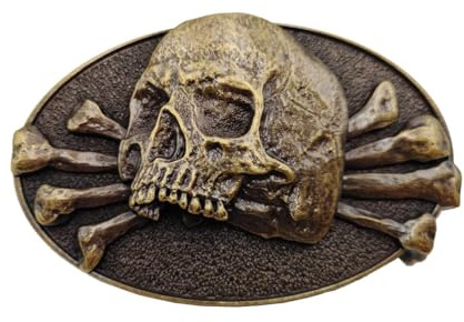 Xwest Gürtelschnalle mit Totenkopf