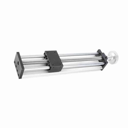 Guida Lineare con Corsa 300 Mm Tavolo Scorrevole Manuale con Vite a Ricircolo di Sfere CNC per Fresatrice con Manovella, capacità di Carico Pesante per Fresatrice CNC,