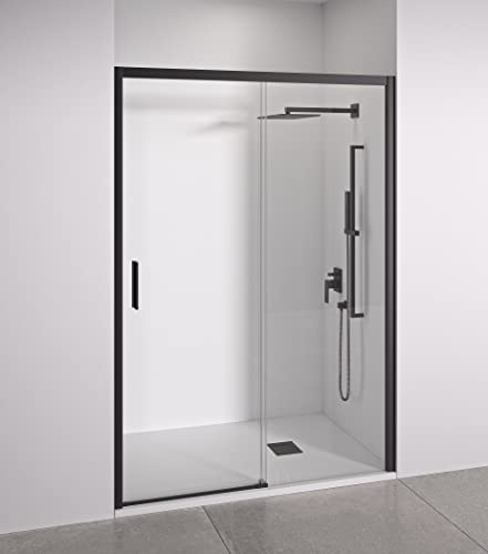 BELLOBATH Paroi de Douche Frontale Noire 100-105 cm
