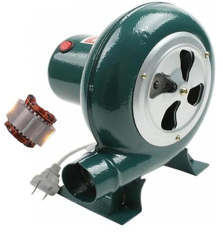 JOUFNING Souffleur De Forge De Forgeron Électrique - Camping Activateur pour Barbecue, Ventilateur Électrique De Cheminée 220V pour Barbecue, Barbecues Centrifuges Pompe À Charbon(80W)