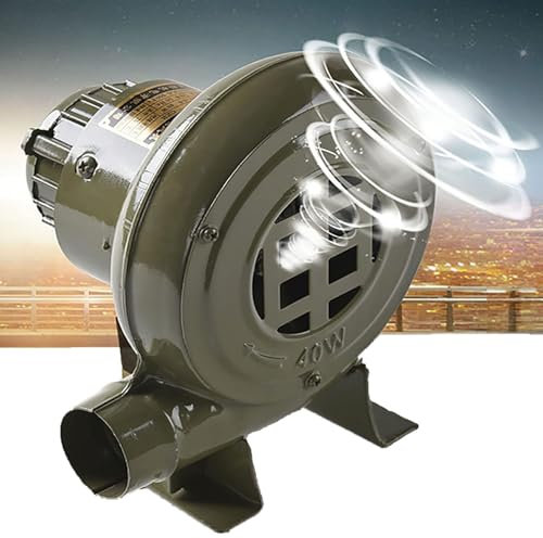 Soffiatore Elettrico - 220V Soffiatore Per Barbecue Ventilatore Centrifugo, Ventole A Filo Di Rame, Soffiatore Per Forgia A Carbone A Basso Rumore, Per Campeggio/Picnic/attività All'aperto(80W)