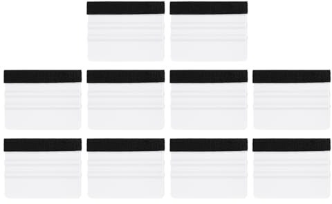 sourcing map 10pcs Vinyl Squeegee Felt Edge 4 Squeegee Felt Fabric Decal Vinyl Scraper Car Wallpaper Smoothing Tools Window Privacy Film Glass Tint Squeegee Installation, White