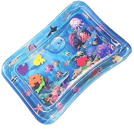 ASAKKURA Adorable Wasserspielmatte Für Junge Mädchen Kreative Wasser-krabbeldecke Aufblasbar Leakproof Fördert Die Sensorische Und Motorische Fähigkeiten Kleiner