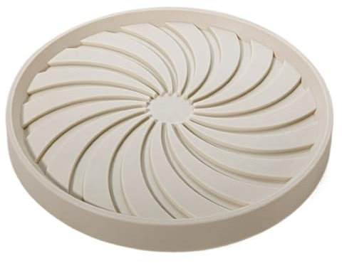 Växtvagn Blomrullare Vattentråg Med Hjul Universalhjul Cirkulär Osynlig Remskiva Mobil Blomkruka För Utomhusbruk Inomhusbruk(White,41cm)