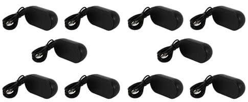 Booso 10X Altavoz USB Altavoz Portatil Altavoz Multimedia Estereo con Potencoa para Computadora Portatil Ordenador Portatil PC (Negro)