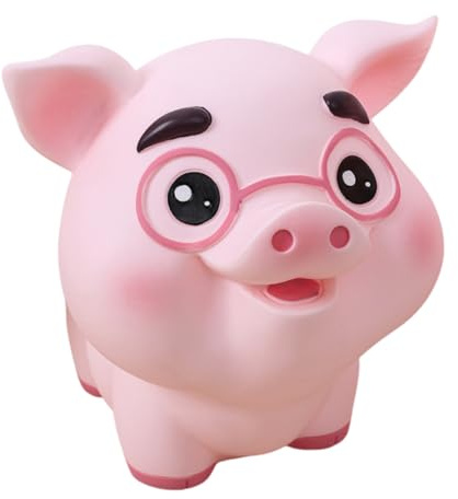 ABOOFAN Salvadanaio Forma Maiale Adorabile Decorazione per Scrivania per Adulti per Iniziare Risparmiare Monete per Compleanni e