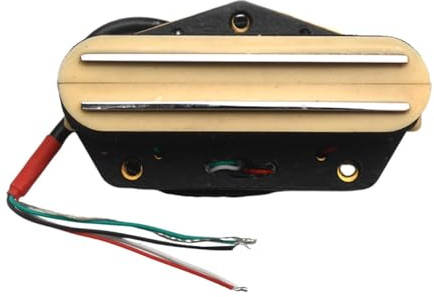 harayaa Bridge-Doppelspulen-Tonabnehmer für Ukulele, Gitarren-Humbucker-Bridge-Pickup, Gelb 16k