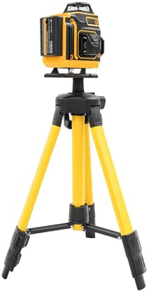 Láser de líneas cruzadas verde, 16 líneas láser cruzadas con trípode, equipado con 2 pilas, indicador digital LED, modo pulso, IP54 resistente al polvo y al agua