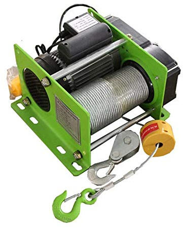Paranco elettrico 220 V, capacità 400 kg, micro verricello con telecomando wireless, altezza di sollevamento 30 m, piccolo paranco multifunzione per varie applicazioni