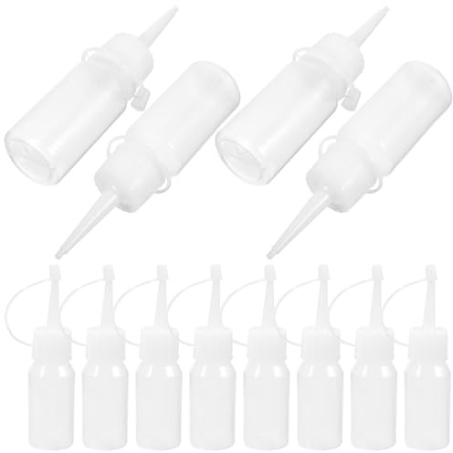 Flacone Applicatore Tinta Chioma 30ml Punta Pe 12 Pezzi Bianco | Riutilizzabile e Ricaricabile, per Chioma e Balsamo, Punta Precisa, Pratico per Colorazione e Tintura