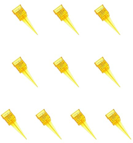 3/4 x 1/2 pollice portatile pluviometro/irrigatore bocca larga per cortile giardino esterno casa giallo brillante spruzzatore calibro