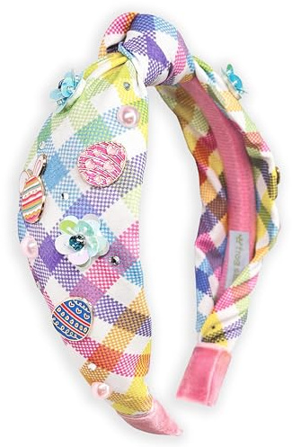 FROG SAC Knot Headband for Girls, Knotted Headbands for Toddler Kids, Rainbow Beaded Unicorn Hair Accessories, Halloween Christmas Stocking Easter Basket Stuffers (Pink,Purple,Yellow,Blue,Green)