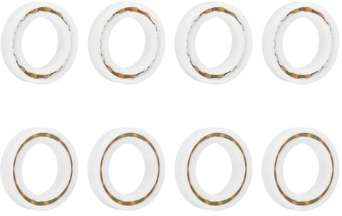 sourcing map 8Pcs 6804 POM Plastic Bearings, 20 x 32 x 7 mm Deep-Groove Ball Bearings, Glass Ball Nylon Cage