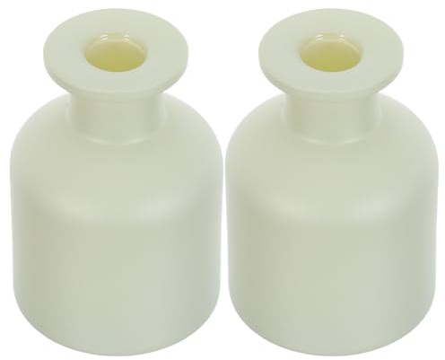 PACKOVE Botellas Difusoras de Aromaterapia de Vidrio Mate 150 Ml, Set 2 Piezas para Difusor de Aceites Esenciales, Decoración para Hogar, SPA y Ambiente Relajante