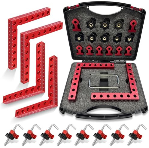 Morsetto angolare for la lavorazione del legno, morsetto da 90 gradi, quadrati di posizionamento in lega alluminio ad angolo retto for utensili for,Serie Industriale