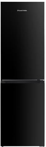 Russell Hobbs Freestanding Total No Frost Fridge Freezer 50/50 247L in Black, Automatic Defrost, Adjustable Thermostat and Feet, Reversible Door, 181(H) x 54.5(W) cm, RH181TNF552E2B