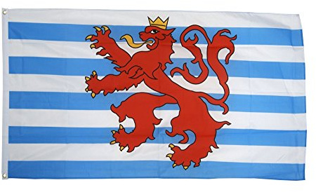 Flaggenfritze® Fahne/Flagge Luxemburg Löwe - 150 x 250 cm - XXL-Format - 100% Reißfestes Polyester - mit Gratis Digni® Aufkleber
